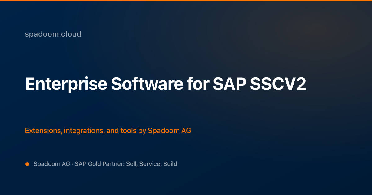 Spadoom Cloud — Logiciels pour SAP Sales & Service Cloud V2